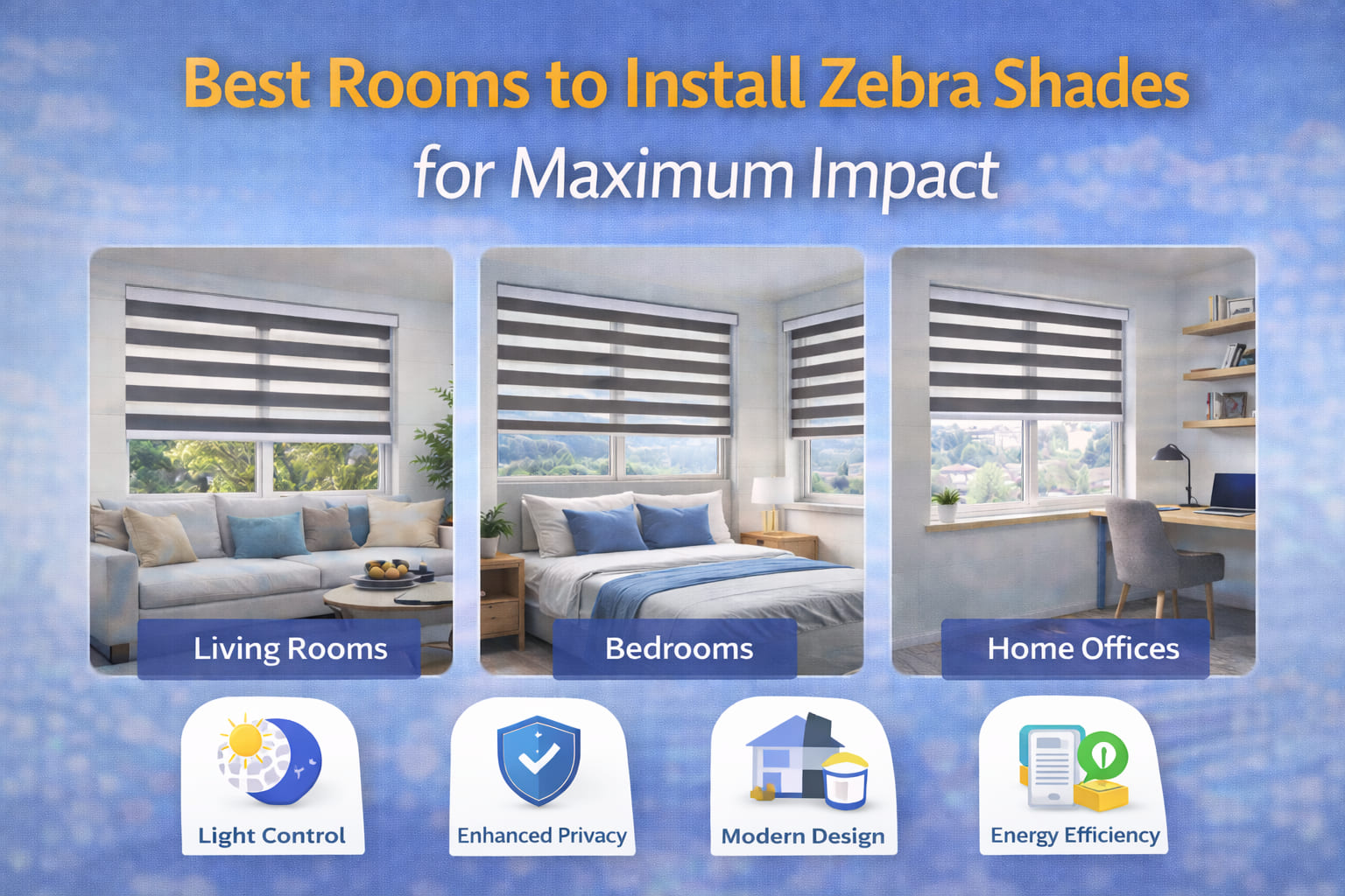 Best Rooms to Install Zebra Shades for Maximum Impact